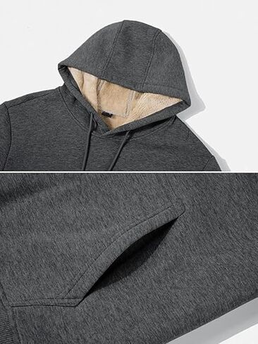 STICKON الرجال هوديس الصوف الدافئة البلوز الرباط مقنعين بلوزات بسيطة عارضة أساسيات سميكة هوديي in Kuwait