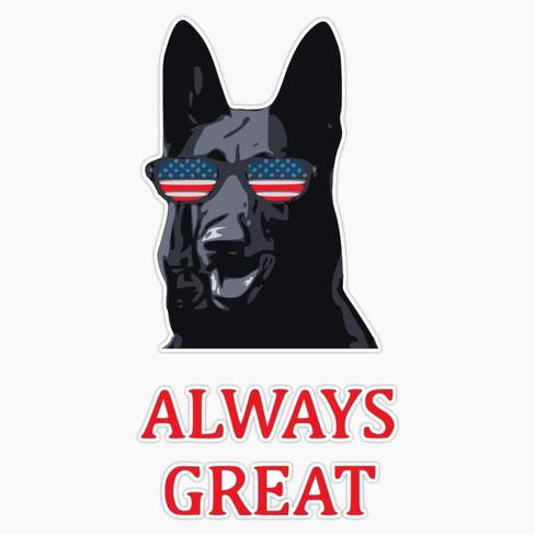 MAGNET Black German Shepherd always great Magnet Vinyl Magnetic Sticker Size 5" in Saudi Arabia