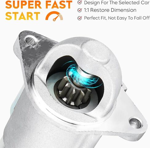 Starter for Nissan Sentra 2003 2004 2005 1.8L L4, S114-900 410-12256 6749 140-6055 23300-8U300 17376 91-01-4643 in Saudi Arabia