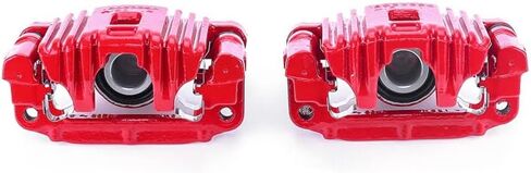 Power Stop Rear S4724 Pair of High-Temp Red Powder Coated Calipers For Oldsmobile Alero 1999-2004, Pontiac Grand Am 1999-2005 [Model Specific] in Saudi Arabia