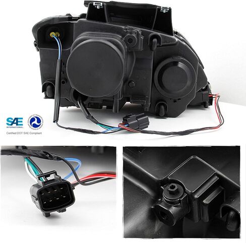 AKKON - For Chrysler Pacifica SUV Black Bezel Headlights Headlamp Front Lamps Replacement Left + Right Pair in Saudi Arabia