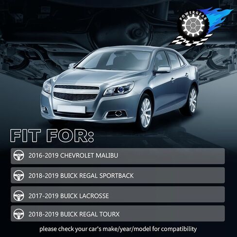 طقم توجيه تعليق POWERGEAR أمامي سفلي للسائق وأذرع التحكم الجانبية للراكب مع مفاصل كروية وروابط قضيب ربط خارجي متوافق مع 2016-2019 شيفروليه ماليبو، 2017-2019 بويك لاكروس 6 قطع in Kuwait
