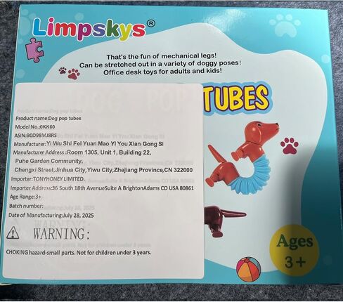 Dog pop Tubes fidgets,Dog Party Favors, Stocking Stuffers for Kids in Kuwait