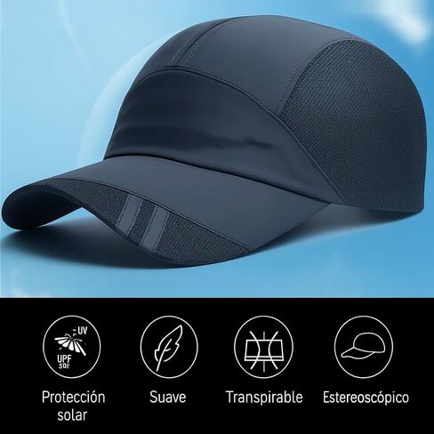 Sport Cap Outdoor Activities Adjustable Quick Dry Sun Hat Cap Men and Women Baseball Hiking Fishing Golf in Saudi Arabia
