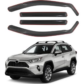 4 قطعة حراس المطر في القناة تناسب 2019-2025 تويوتا RAV4 استبدال أقنعة نافذة التهوية منحرف النافذة منحرف التهوية in Kuwait