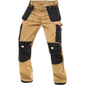 Men's Construction Pants Reinforced Cordura Knee Tactical Cargo Holster Pockets Durable Work Utility Pants Relaxed Fit in Saudi Arabia