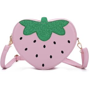 Strawberry Shape Purse Cute Strawberry Shoulder Handbag Fruit Shaped Purse Bag in Saudi Arabia