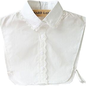 Half Shirt Detachable Fake False Faux Collar Cuff Cotton Lace Collar for Girl and Women in Saudi Arabia