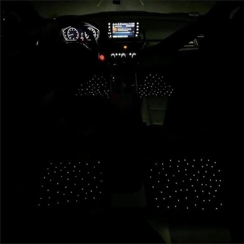 Starlight LED Car Floor Mats with Wireless Ambient Lighting - Waterproof Universal Fit Interior Lights for Cars, SUVs, Trucks - App & Remote Control RGB Fiber Optic Underglow, Anti-Slip Design in Saudi Arabia