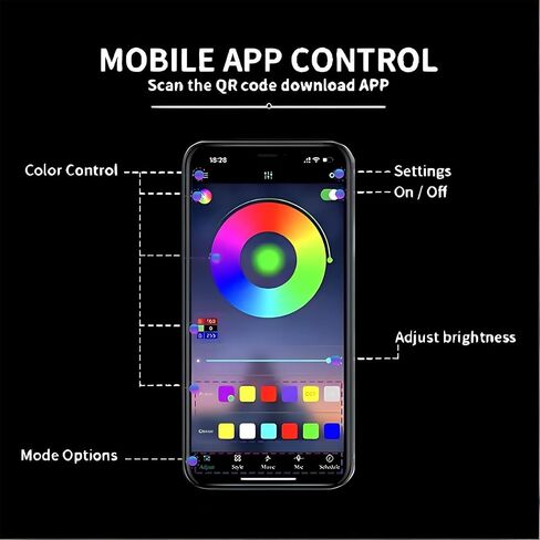 Starlight LED Car Floor Mats with Wireless Ambient Lighting - Waterproof Universal Fit Interior Lights for Cars, SUVs, Trucks - App & Remote Control RGB Fiber Optic Underglow, Anti-Slip Design in Saudi Arabia