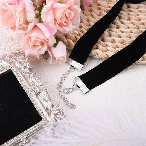 Halloween Costumes Decorations for Women Gothic Rose Chokers Necklaces for Women Females Punk Black Vampire Choker in Saudi Arabia
