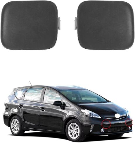 Car Front Bumper Tow Hook Cover Cap Towing Eye Fit for Toyota Prius V 2012 2013 2014 (Unpainted,Left Driver Side) 52128-47902 52127-47902 in Saudi Arabia
