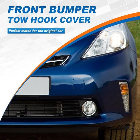 Car Front Bumper Tow Hook Cover Cap Towing Eye Fit for Toyota Prius V 2012 2013 2014 (Unpainted,Left Driver Side) 52128-47902 52127-47902 in Saudi Arabia