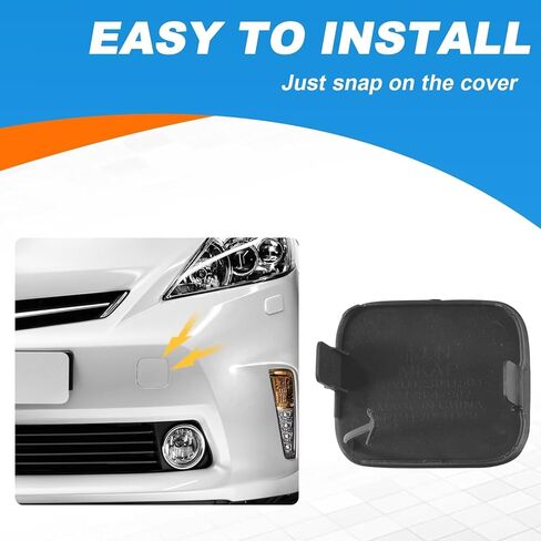 Car Front Bumper Tow Hook Cover Cap Towing Eye Fit for Toyota Prius V 2012 2013 2014 (Unpainted,Left Driver Side) 52128-47902 52127-47902 in Saudi Arabia