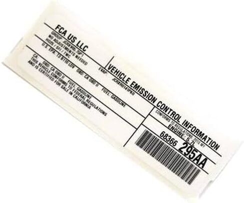 Mopar 68366295AA LABEL VEHICLE EMISSION CONTROL IN in Saudi Arabia