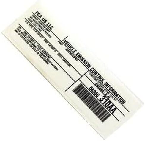 Mopar 68366310AA LABEL VEHICLE EMISSION CONTROL IN in Saudi Arabia