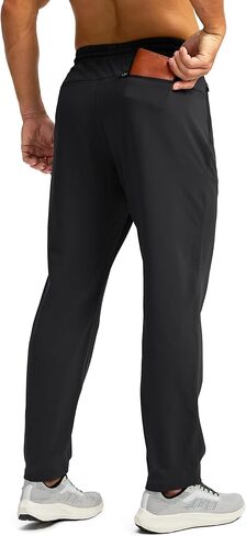 بنطال شتوي مبطن بالصوف للرجال من G Gradual مع 3 جيوب بسحاب، بنطال رياضي دافئ للركض والجري للرجال in Kuwait