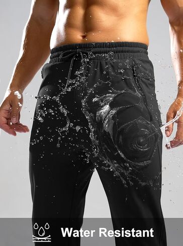 بنطال شتوي مبطن بالصوف للرجال من G Gradual مع 3 جيوب بسحاب، بنطال رياضي دافئ للركض والجري للرجال in Kuwait