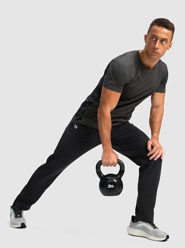 بنطال شتوي مبطن بالصوف للرجال من G Gradual مع 3 جيوب بسحاب، بنطال رياضي دافئ للركض والجري للرجال in Kuwait