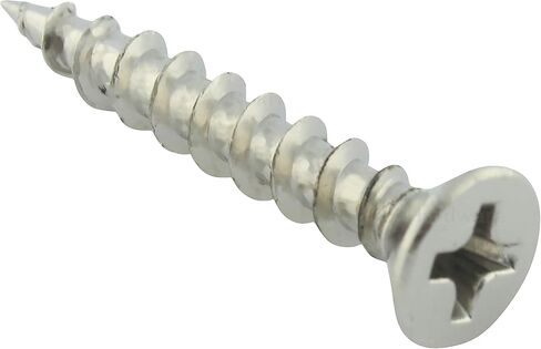 Rok Hardware #7 x 1" Deep/Coarse Thread Phillips Flat Head Screws Nickel Plated, 100 Pack in Saudi Arabia