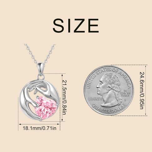 عناق اليد قلادة الفضة الاسترليني عناق القلب جوهرة قلادة مجوهرات هدايا عيد ميلاد للنساء in Saudi Arabia