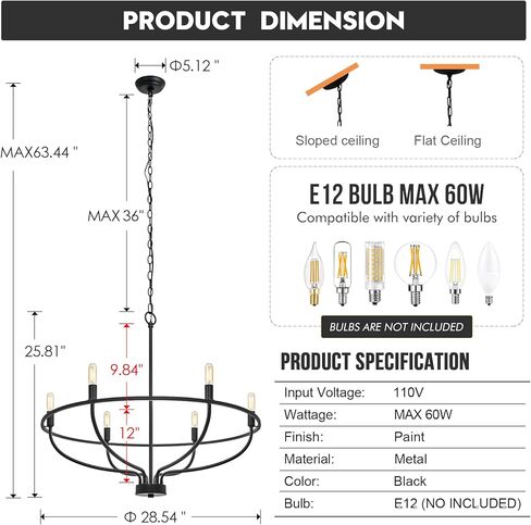 6 Light Gold Chandelier with Fringe Crystal Candle Chandelier Light Fixture Over Dining Table High Ceiling Entrance Chandelier for Foyer Bedroom Entryway Living Room Kitchen, 29in in Kuwait
