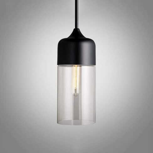 LNPTAL Modern Loft Nordic Pendant Light, Glass Hanging Lamp FixtureAdjustable LED Chandelier for Kitchen Island, Dining Room, Bedroom, Bar Counter(Amber,D) in Saudi Arabia