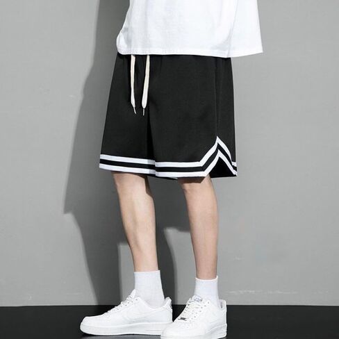 High Performance Athletic and Sports Shorts - Lightweight Ice Silk Material - Comfortable and Versatile Shorts - Black in Saudi Arabia