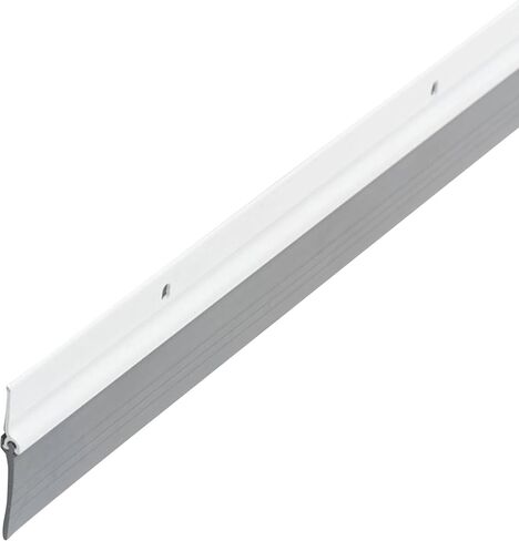منتجات البناء M-D 69644 2-1/4 بوصة × 36 بوصة DB038 أداة تنظيف الأبواب شديدة التحمل مع ختم الفينيل، أبيض in Kuwait