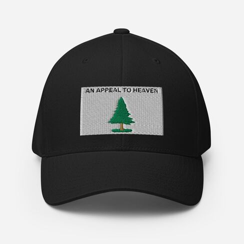 an Appeal to Heaven Flag Hat - Pine Tree Embroidered Structured Flex Fit Cap - American Revolution Historical USA Gifts in Saudi Arabia
