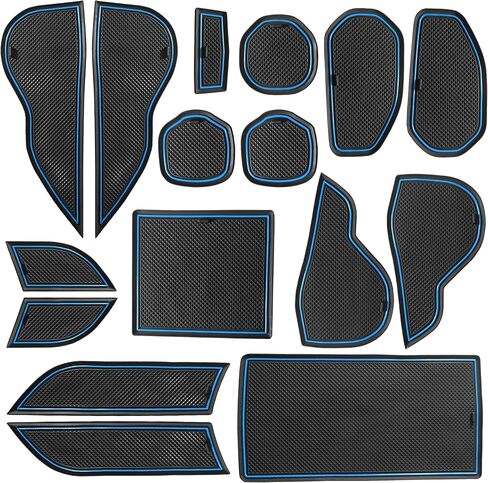 SENSHINE Cup Holder Insert for Toyota Crown Accessories 2023 2024 2025 Center Console Liner Door Pocket Non-Slip Anti Dust Pad Premium Interior 16Pcs Set (Black Trim) in Saudi Arabia