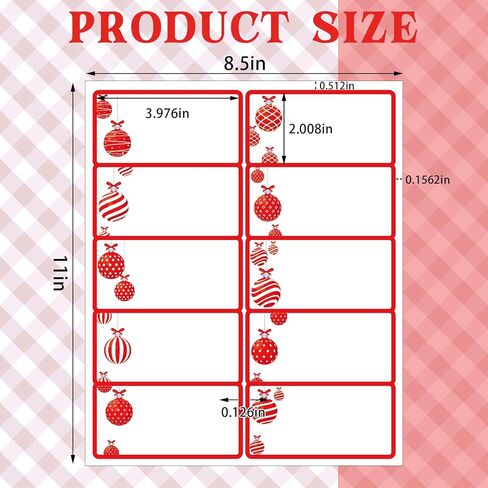 250 Pcs Christmas Address Labels 2 x 4 Inch Foil Snowflake Printable Gift Tags Compatible with Laser and Inkjet Printer Mailing Label 10 Per Sheet for Package Office (Tree, Green) in Saudi Arabia