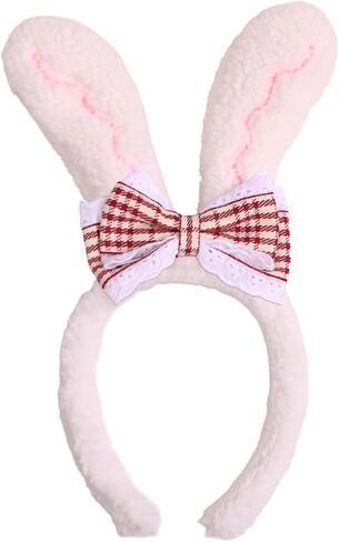 Bunny Ears Headband for Women Easter Hair Accessories Rabbit Ears Headband Plush Rabbit Cosplay Costume Party in Saudi Arabia