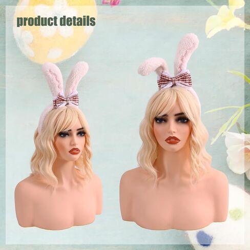 Bunny Ears Headband for Women Easter Hair Accessories Rabbit Ears Headband Plush Rabbit Cosplay Costume Party in Saudi Arabia