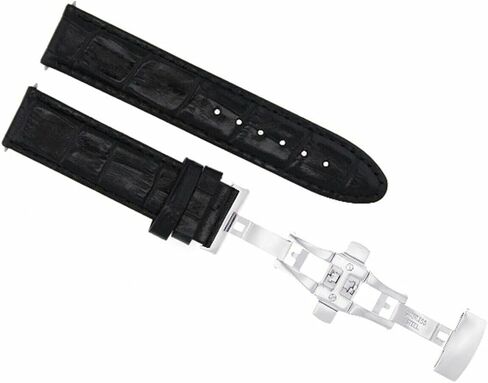 حزام ساعة جلدي من Ewatchparts مقاس 24 ملم متوافق مع ساعة سيتيزن ايكو درايف E650-S0751 باللون الأسود in Saudi Arabia