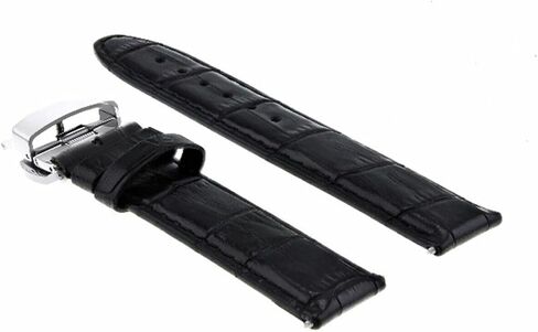 حزام ساعة جلدي من Ewatchparts مقاس 24 ملم متوافق مع ساعة سيتيزن ايكو درايف E650-S0751 باللون الأسود in Saudi Arabia