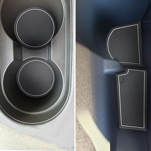 SENSHINE for Nissan Frontier Crew Cab 2005-2020 Nissan Xterra Accessories 2005-2015 Cup Holder Insert Center Console Liner Door Pocket Slot Mats Non-Slip Anti Dust Custom Interior 24PC Set(Black Trim) in Saudi Arabia