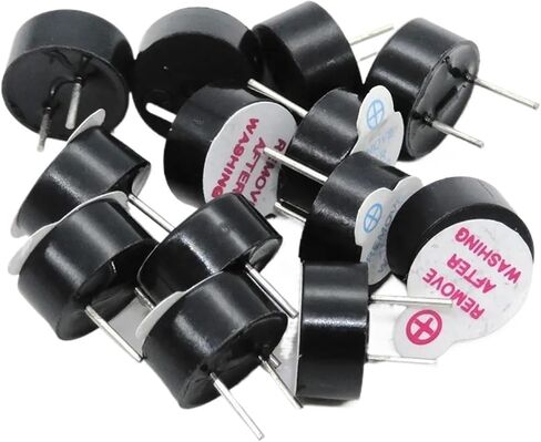 10Pcs 3V 5V 12V Active Buzzer 12095 Piezo Magnetic Long Continous Beep Tone Alarm Ringer 12085 Passive 16R(12V) in Saudi Arabia