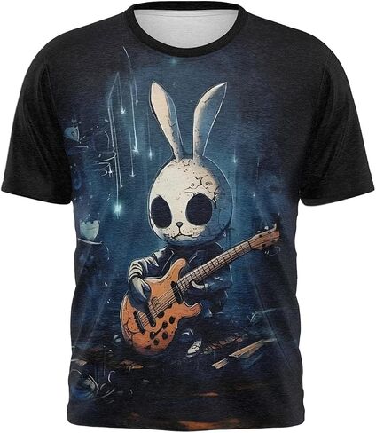 Men's T-Shirts Funny T-Shirt for Men 3D Cat Graphic Print Tees Summer Shirts for Men Casual Short Sleeve Tee,Polyester in Saudi Arabia