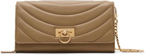 Anne Klein Womens 2 Piece Gift Set with Flap Crossbody and Bifold Wallet, Truffle Quilted in Saudi Arabia