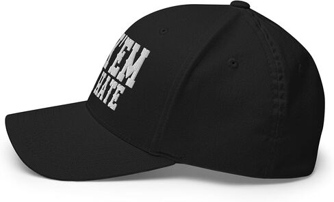 FX Fuck'Em Let'em Hate Fitted Hat Embroidered Curved Bill Mid Crown Closed-Back Structured Twill Cap in Saudi Arabia