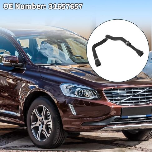خرطوم المبرد خرطوم السخان رقم 31657657 لفولفو XC60 2014-2017 المطاط الأسود 1 قطعة أنابيب الهواء الدافئ ختم جيد in Kuwait