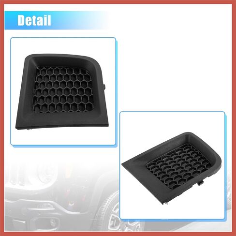 ACROPIX 1 Pair Front Left Right Side Lower Bumper Grille Insert Bezel Cover 5XB62LXHAA 5XB63LXHAA for Jeep Renegade 2015-2018 Car Parts in Saudi Arabia