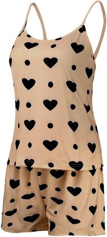 Women's Plus Size Pajama Set Summer Causal Cute Cartoon Print in Saudi Arabia