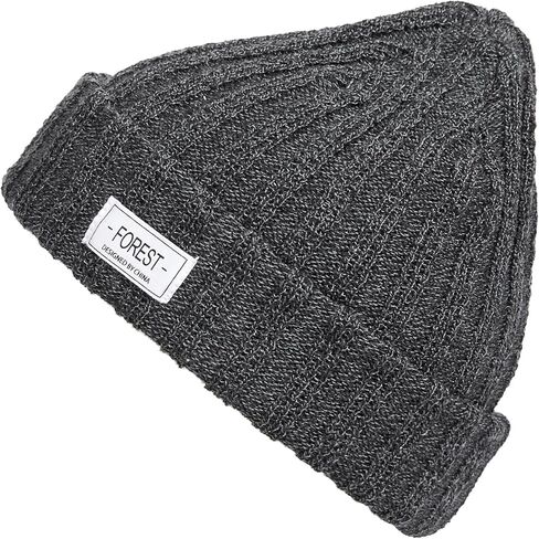 Classic Knit Beanie Hat with Square Patch for Simple and Casual Daily Wear in Saudi Arabia