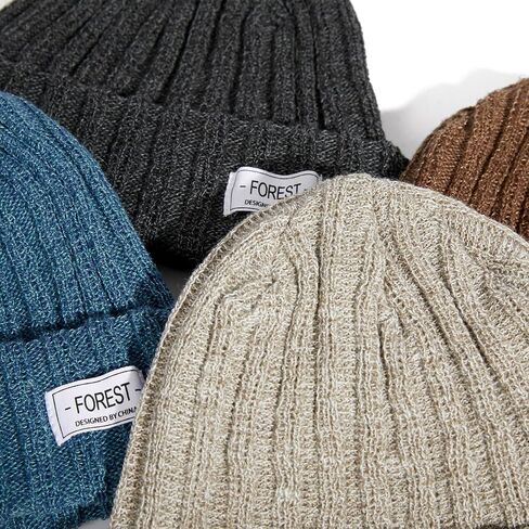 Classic Knit Beanie Hat with Square Patch for Simple and Casual Daily Wear in Saudi Arabia