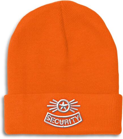 Speedy Pros Beanies for Men Security White Logo Embroidery Security Winter Hats for Women Acrylic Skull Cap 1 Size in Saudi Arabia