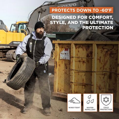 RefrigiWear HiVis Extreme Insulated Softshell Bib Overalls, -60°F Comfort Rating in Kuwait