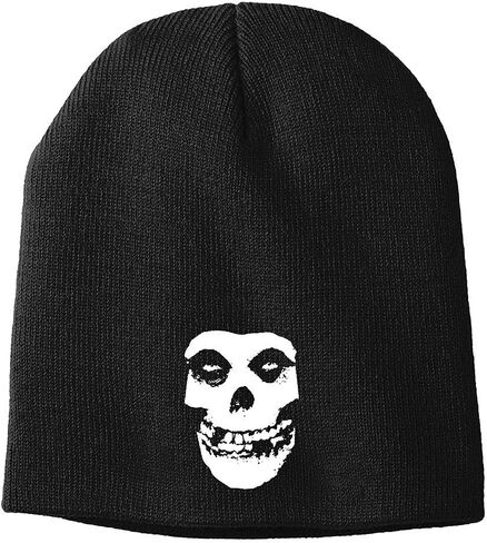 Misfits Fiend Skull Embroidered Knit Beanie Black | Officially Licensed Merchandise in Saudi Arabia