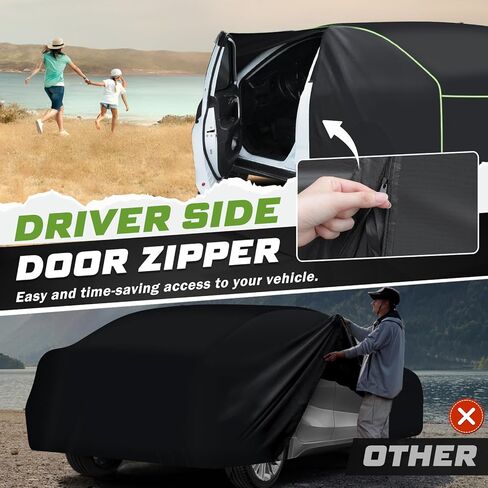 Car Cover for Toyota 4Runner 2002-2024, Full Car Cover All Weather Car Covers for 4Runner, Waterproof Outdoor Cover with Zipper Door Reflective Strips in Saudi Arabia